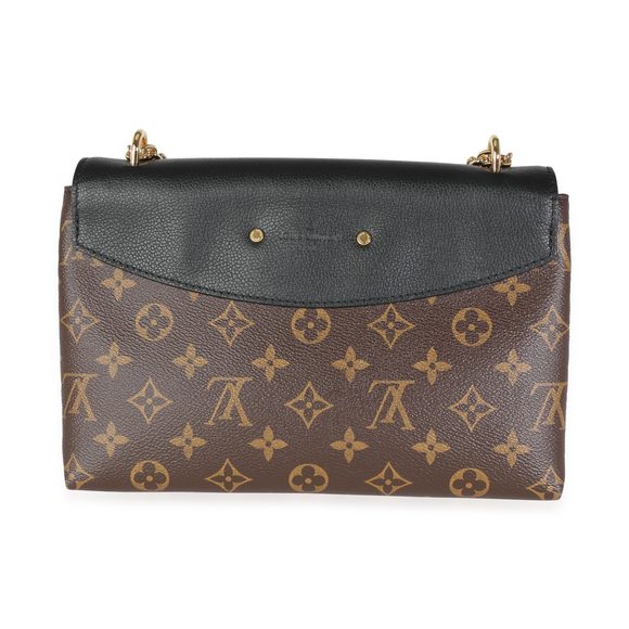 Louis Vuitton Monogram Canvas & Black Grained Leather Saint-Placide - Picture 3 of 8